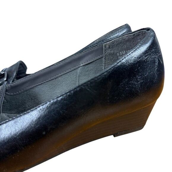 A2 Aerosoles Heelrest Love Spell Black Horse Bit Wedge Loafers Slip On Shoes 8.5 - Picture 9 of 16